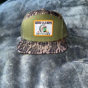 Green and Camouflage Hat with Duck Patch
